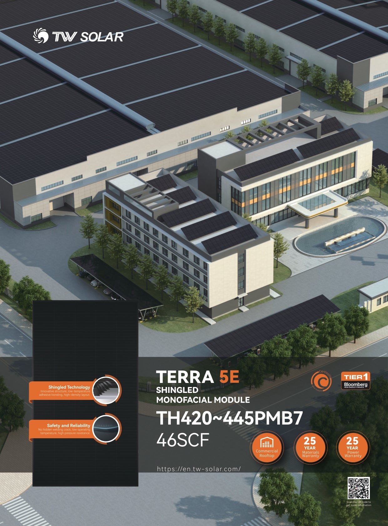 Tongwei 435PMB7-46SC Ezüst keretes , EPV Solar