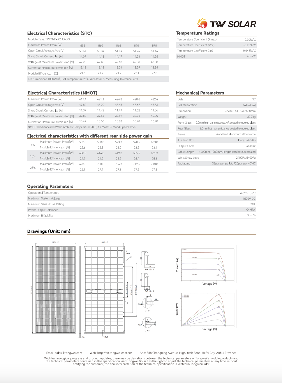 Tongwei Solar TW MPD72 HS 555 Wp SF naplem szürke keretes , EPV Solar