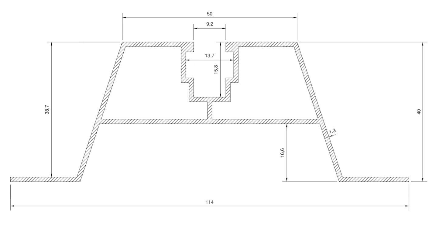 Minisín EPDM tömítéssel, M40 400mm , EPV Solar