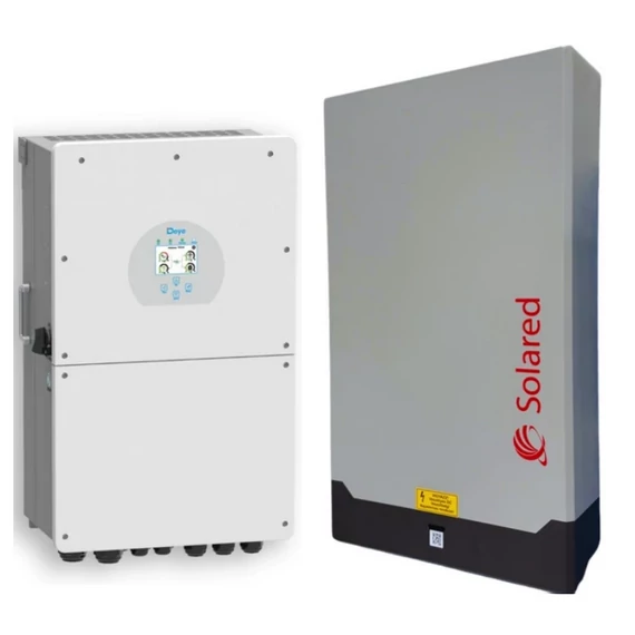 SOLARED LifePo4 akkumulátor 10,24 kWh WI-FI + kábel IP67 + Deye SUN-5K-SG04LP3-EU